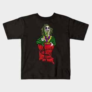 beetle juice eating ramen Kids T-Shirt